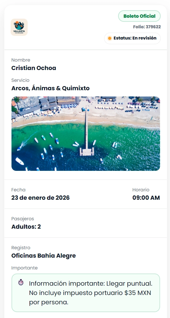 VTE - Ver o descargar boleto oficial