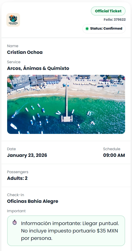 VTE - Confirmed ticket update