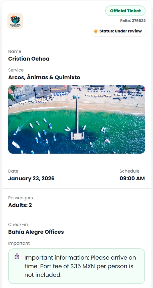 VTE - View/download official ticket